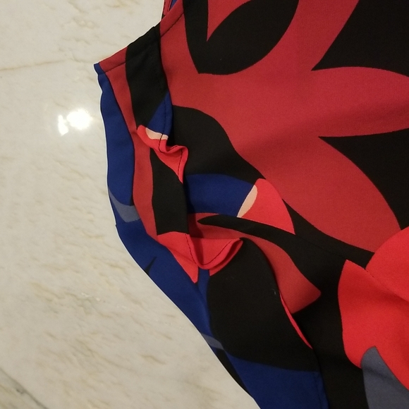 Loft outlet gorgeous multi colored blouse size S - Picture 6 of 6